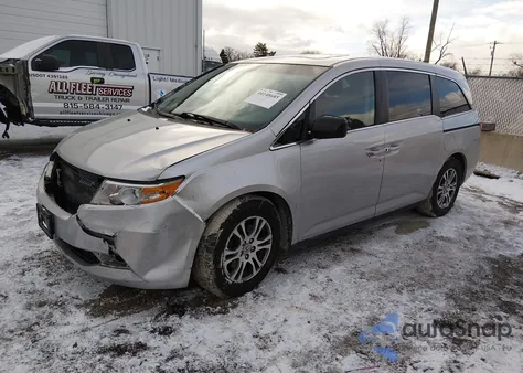2012 Honda Odyssey Ex-L из США, поврежденный, VIN 5FNRL5H61CB051033